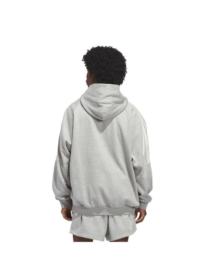 adidas Basketball 3-Stripes Fleece Hoodie (Gender Neutral) - Image 2