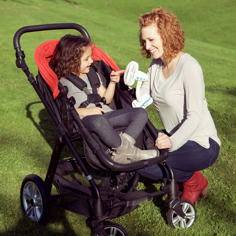 Diono Stroller Fan, Clip On Baby Safe Stroller Fan with Flexible Neck for Perfect Angle, Universal Fit with Most Strollers - Image 2