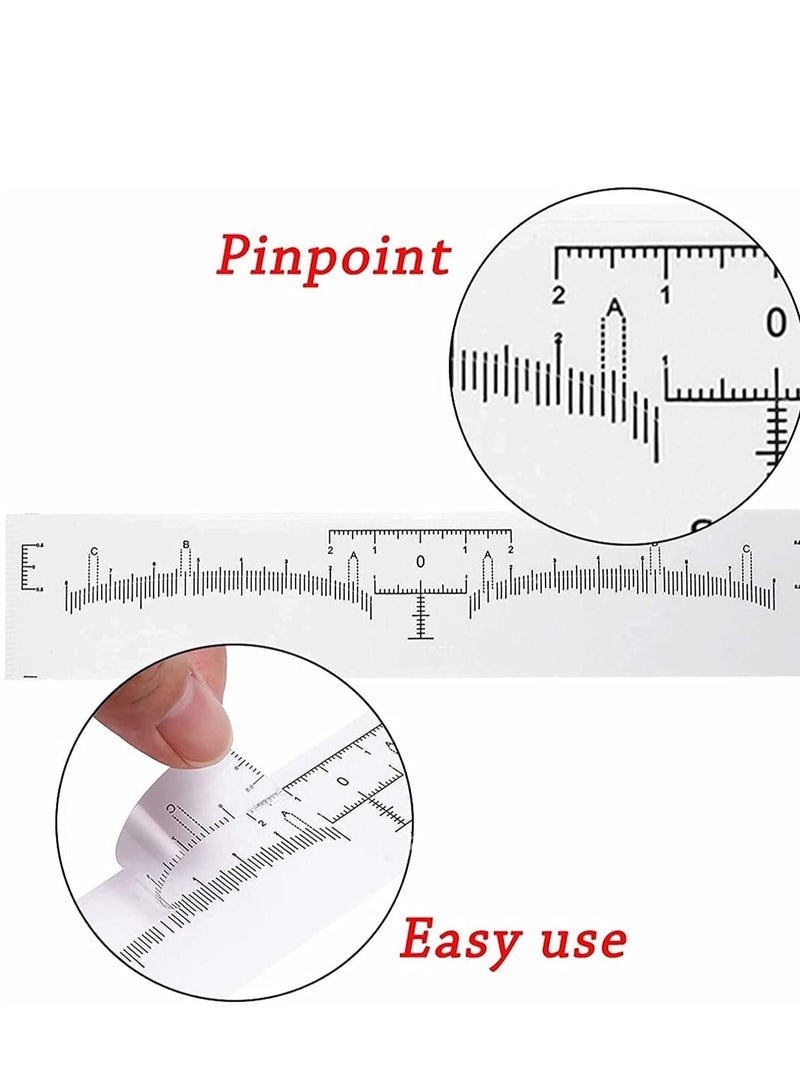 Excefore Eyebrow Ruler Stencil, 100 Pcs Stencil Microblading Ruler, Disposable Template Sticker, Shape Kit for Supplies, 3 Minutes Makeup Tools - Image 4