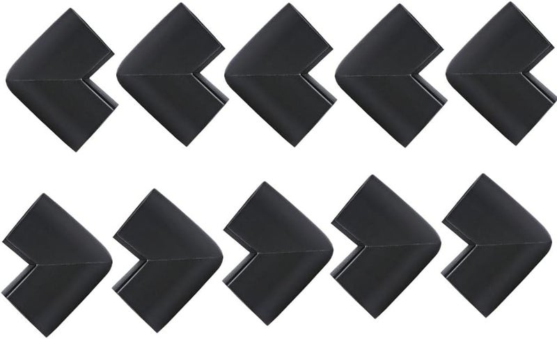 كلاراكو واقيات زوايا الطاولات الزجاجية، واقيات زوايا الأثاث تحمي الطفل من الإصابات الحادة، أسود، 55 × 55 × 8 مم - Image 5