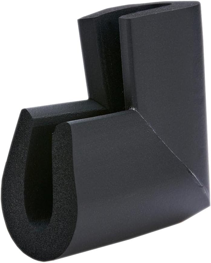 كلاراكو واقيات زوايا الطاولات الزجاجية، واقيات زوايا الأثاث تحمي الطفل من الإصابات الحادة، أسود، 55 × 55 × 8 مم - Image 3