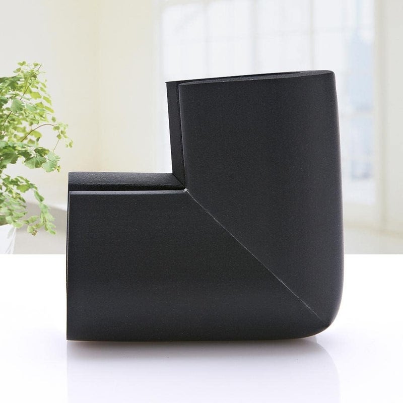 كلاراكو واقيات زوايا الطاولات الزجاجية، واقيات زوايا الأثاث تحمي الطفل من الإصابات الحادة، أسود، 55 × 55 × 8 مم - Image 4