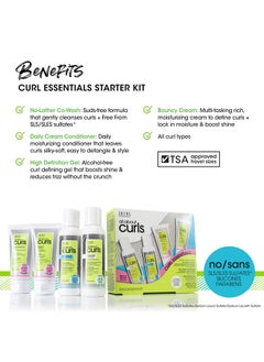 ALL ABOUT CURLS All About Curls Essential Moisture Starter Kit | 4-Piece Set | Curly Hair Products | Cleanse, Condition, Moisturize, Define | All Curly Hair Types | Vegan & Cruelty Free | Sulfate Free  - Image 2
