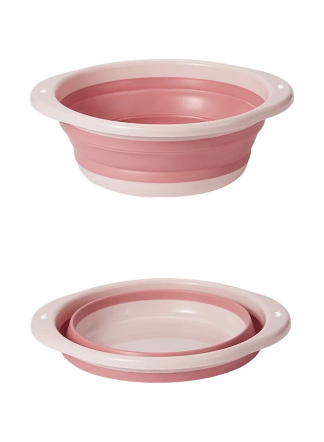 JAJALIN Foldable Basin, Face Washing Basin For Home And Student Dormitory Use, Baby Basin, Portable Compressed Travel Basin, Medium Size, Pink - Image 3