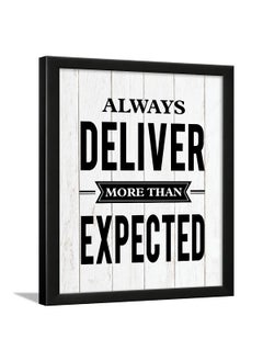 Chaka Chaundh Chaka Chaundh Office Quotes Frames Motivational Quotes Wall Frames for Office Work Performance Business Quotes Wall Frame Office quotes wall poster 136 X 106 Inches Always deliver more than White 1 