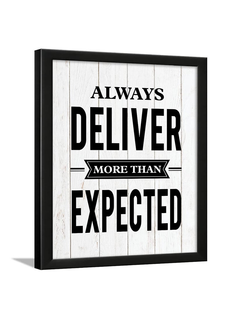Chaka Chaundh Chaka Chaundh Office Quotes Frames Motivational Quotes Wall Frames for Office Work Performance Business Quotes Wall Frame Office quotes wall poster 136 X 106 Inches Always deliver more than White 1 