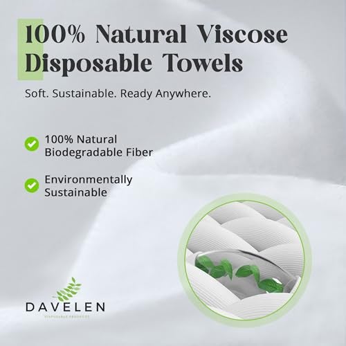 DAVELEN Disposable Large Luxury Towels (50-Count) Spa and Salon Quality Softness for Guests, Clients | Hair, Face, Body Use | Luxurious Comfort, Ecofriendly (050, 32x16 inches) - Image 3