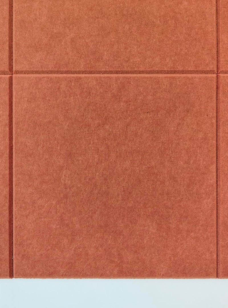 DECORITA Felt Wall Tiles | Large Cork Board Alternative | Aesthetic Felt Bulletin Board for Office, Home & Classroom | Large Cork Boards for Walls Pinboard (12-Pack) | Dark Orange - Image 5