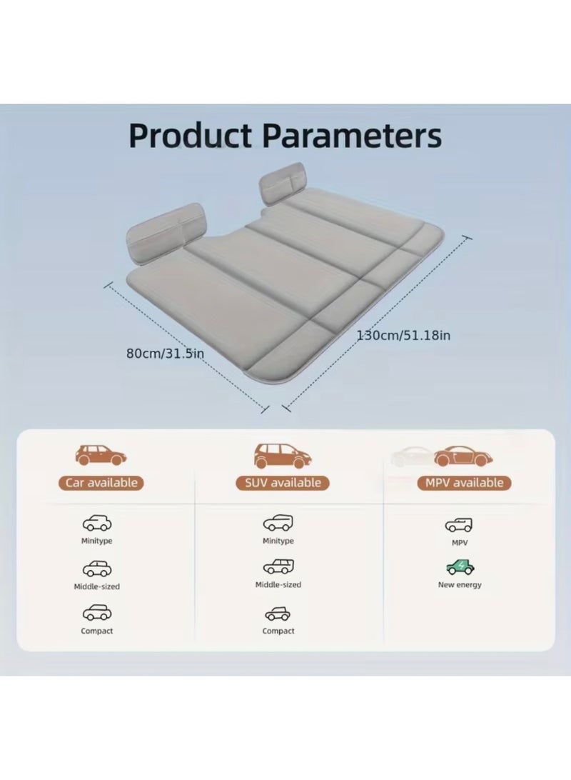 Nakhl Non-Inflatable Car Medattress 130cm x 80cm , Folding Portable Car Back Seat Extender, Car Travel Camping Mattress for Sleeping, for Car/SUV/Truck - Image 3
