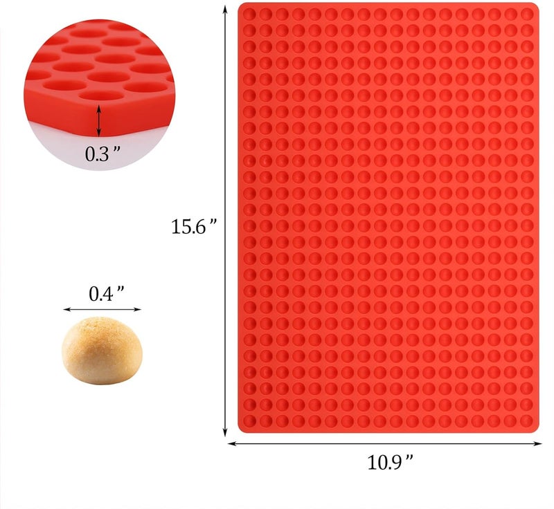 BTYMS 2 قطع قوالب سيليكون دائرية صغيرة 468 تجويف قوالب نصف كروية لصنع رقائق الشوكولاتة والحلويات والخبز وذوبان الشمع والخرز وكرات الثلج ومكافآت تدريب الكلاب - Image 2