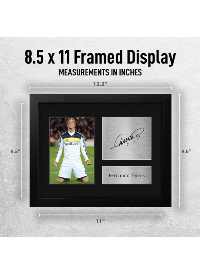 HWC Trading HWC Trading Fernando Torres Chelsea Framed Gifts Printed Signed Autograph Picture for Football Fans and Supporters  - Image 2