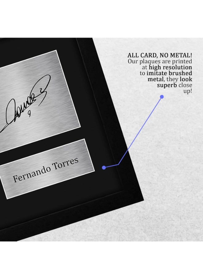 HWC Trading HWC Trading Fernando Torres Chelsea Framed Gifts Printed Signed Autograph Picture for Football Fans and Supporters  - Image 5