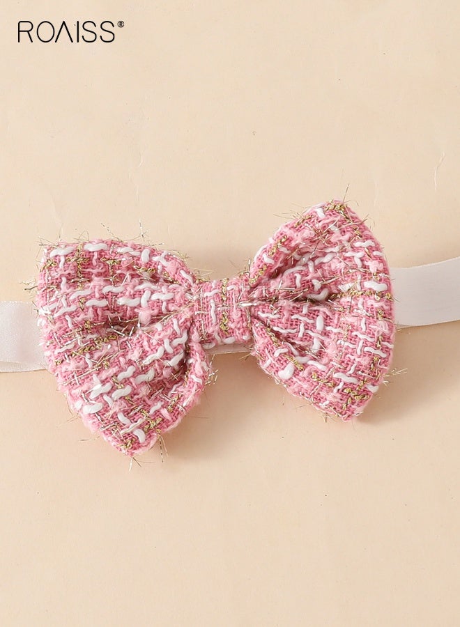 roaiss Baby Girls Clothes, 3PCS Stylish Outfit with Cartoon Romper and Skirt, Little Lady Long Sleeve Romper Top and Plaid Skirt Set with Hair Band, Suitable for Wedding Ceremonies, Performances and Outdoor Activities - Image 4