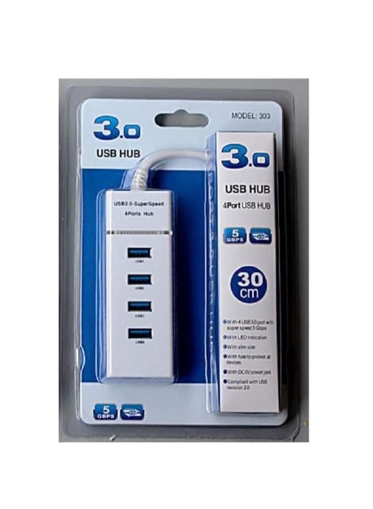 Terabyte 4 Port USB HUB SuperSpeed 3.0 High-Speed Multiport Slim USB Hub 1 feet Cable Length Adapter and Led Indicator Compatible for Pendrive, Mouse, Keyboards, Mobile, Tablet ( Black ) 010 - Image 5
