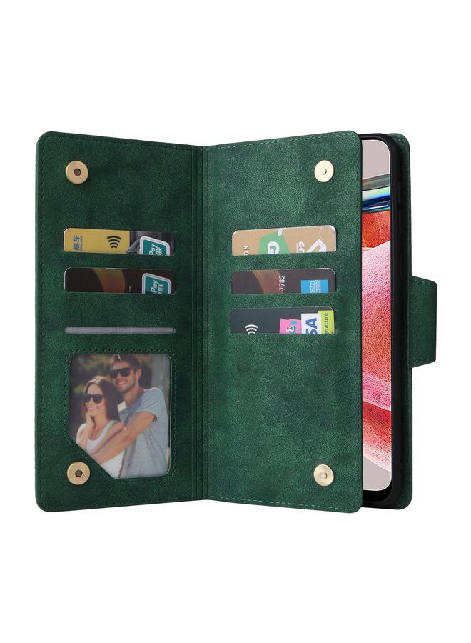 S-TOP Case For Redmi Note 12 4G Rivet Buckle 9 Cards Three Fold Leather Phone Case - Image 4