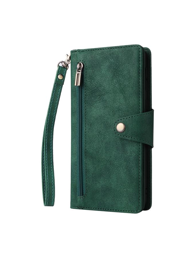 S-TOP Case For Redmi Note 12 4G Rivet Buckle 9 Cards Three Fold Leather Phone Case - Image 2