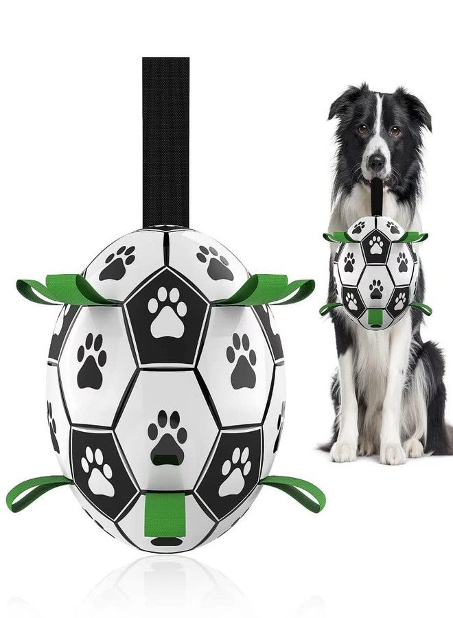 QDAN Dog Toys Dog Balls, World Cup Dog Soccer Ball with Straps, Dog Birthday, Herding Ball, Durable Balls for Small Medium Pet, Puppy Outdoor Toy (6 Inch) - Image 1