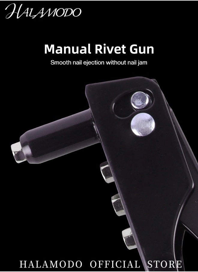 HALAMODO Heavy Duty Hand Riveter Rivet Gun Professional Rivet Gun Kit Hand Riveter Tool Durable and Suitable for Metal & Plastic & Leather  - Image 3