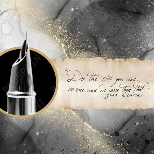 PLUSPOINT Stainless Steel Fountain Pen Stunning Luxury Pen with Metallic Green Finish, Iridium Nib, Pen Gift for Men & Women, Professional, Executive Office, Nice Designer Pens for kids - Image 4