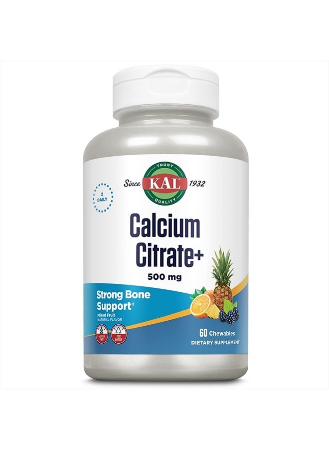 KAL Calcium Citrate Chewable Mixed Fruit Supplement, 60 Count - Image 1