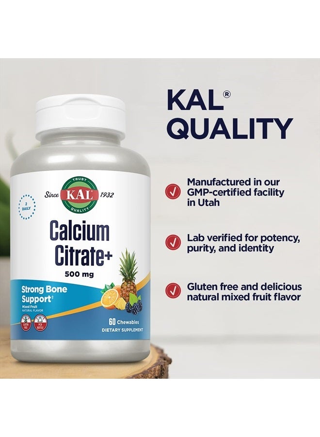 KAL Calcium Citrate Chewable Mixed Fruit Supplement, 60 Count - Image 4