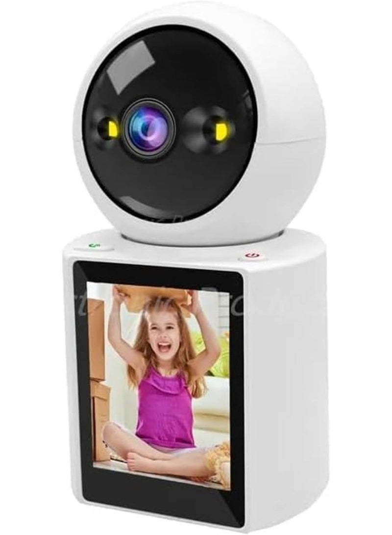 JOMILA Smart WiFi Video Calling Camera with Screen - 1 Click Call, Two-Way Video Calling, 360° View | Motion Detector, Night Vision, App Alert Indoor Pet Monitoring, Ideal for Baby Monitor, Pet Camera - Image 1