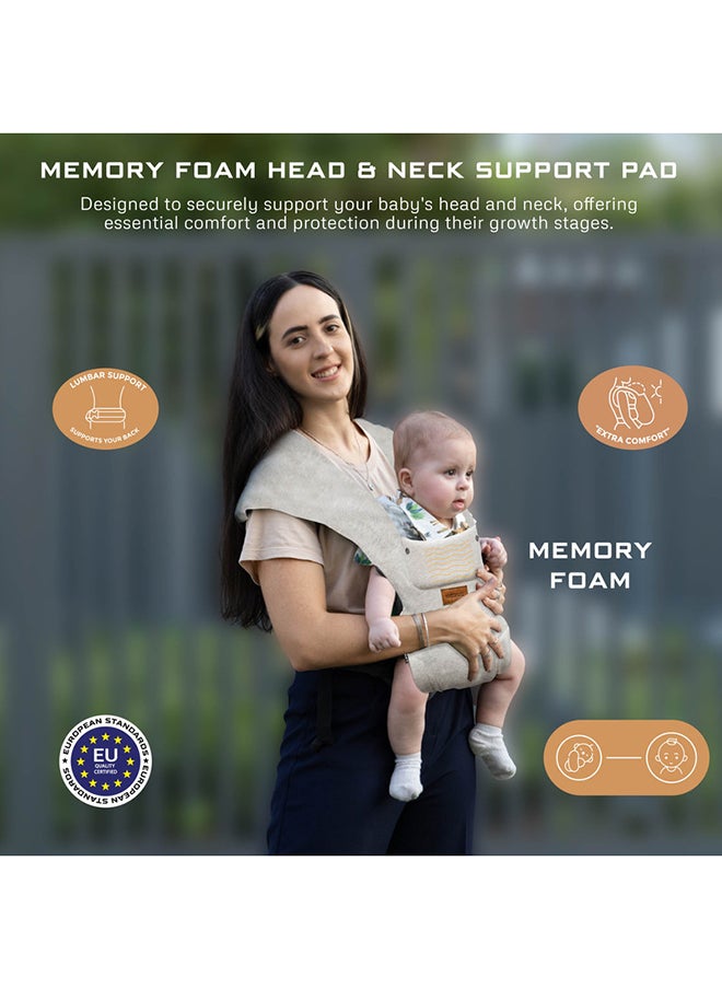 ZAVII 2-in-1 Baby Carrier for Newborns To Toddler, Head Support, Extra Soft And Ergonomic, Detachable Privacy Hood And Saliva Cotton Bib, Lightweight Easily Adjustable Hip Infant Carrier, 7-26lbs, 3-12kg