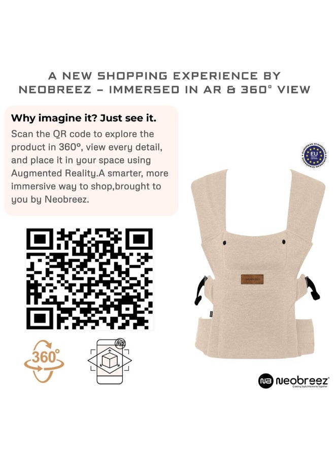 نيوبريز حامل أطفال قابل للتحويل  في  من زافي للمواليد حتى الأطفال الصغار، مريح وناعم مع دعم للرأس وغطاء خصوصية قابل للفصل ومريقات، خفيف الوزن، قابل للتعديل، - كجم - Image 2