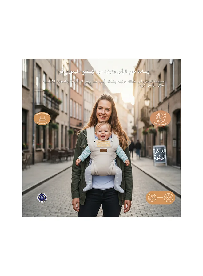 نيوبريز حامل أطفال قابل للتحويل  في  من زافي للمواليد حتى الأطفال الصغار، مريح وناعم مع دعم للرأس وغطاء خصوصية قابل للفصل ومريقات، خفيف الوزن، قابل للتعديل، - كجم