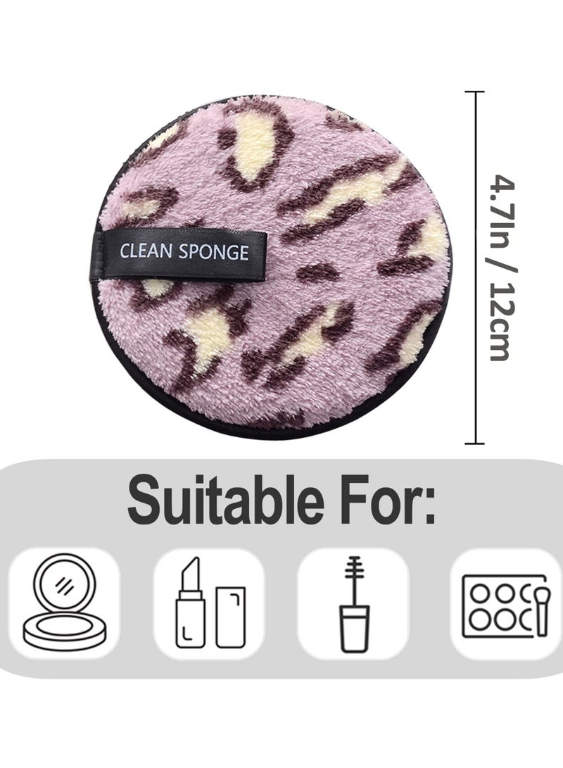 SYOSI Reusable Makeup Remover Pads - Leopard DesignCleansing Facial Heavy Makeup  Masks Makeup Pads, Suitable for All Skin Types Face Cleansing Pads - Image 5