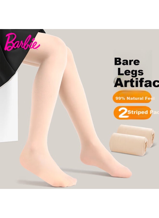 Barbie Children's Tights Spring And Autumn Bare Legs Artifact Girls Dance Socks Skin Color Bottoming Pants Summer Flesh-colored Long Tube Socks - Image 1