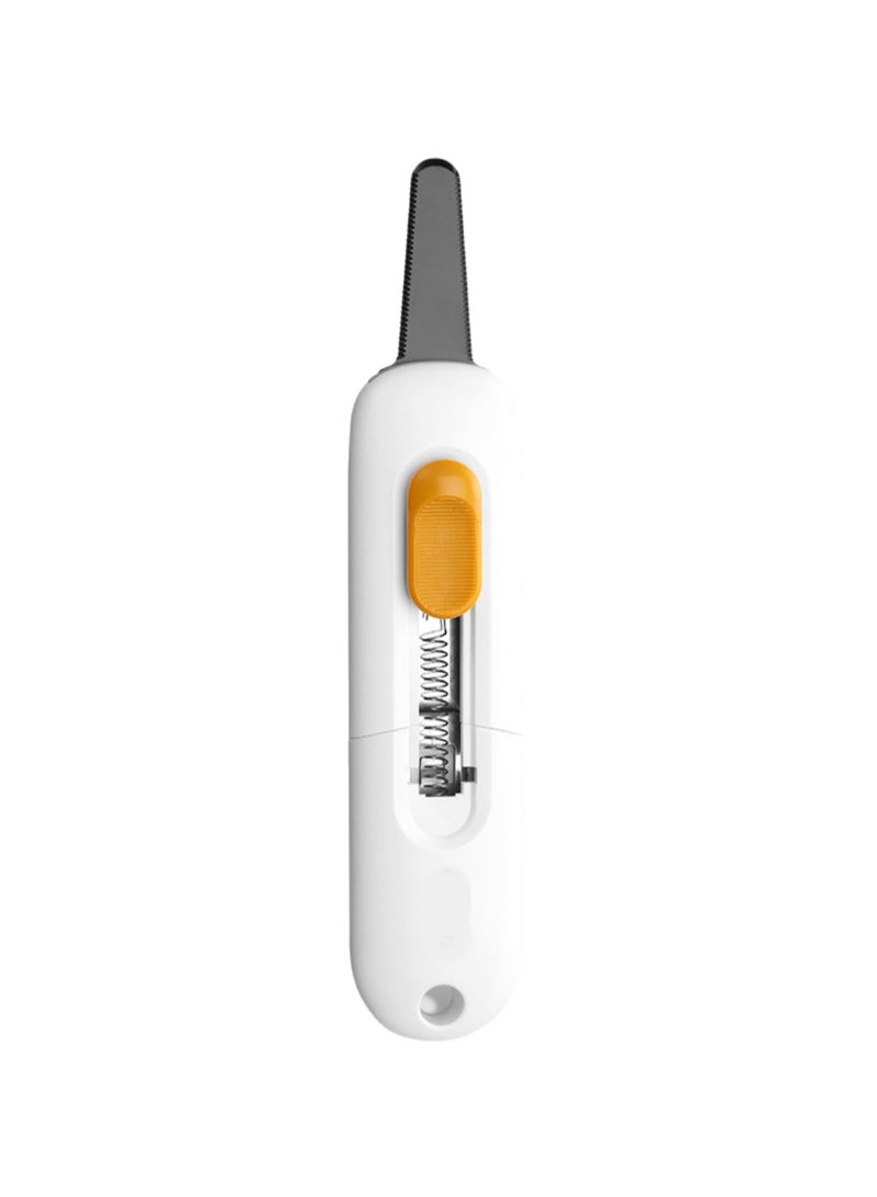 TD700- Utility Knife for Unpacking Express Items Serrated Blade Safe and Hand-Free Box Opening Knife Ceramic Knife Box Opening Knife (Porcelain White)  - Image 1