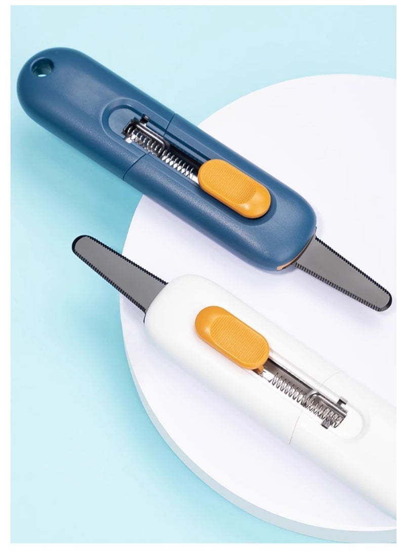TD700- Utility Knife for Unpacking Express Items Serrated Blade Safe and Hand-Free Box Opening Knife Ceramic Knife Box Opening Knife (Porcelain White)  - Image 2