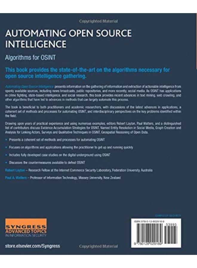 Automating Open Source Intelligence: Algorithms for OSINT - Image 2