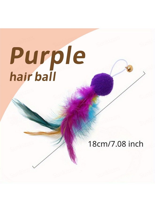 Sunkizzrs® Cat Toys - Interactive Toy Set with Retractable Teaser Wands and Feather Toys - Activity Toys to Exercise Cats and Kittens (Only 6 Feather Balls Replace Heads) - Image 2