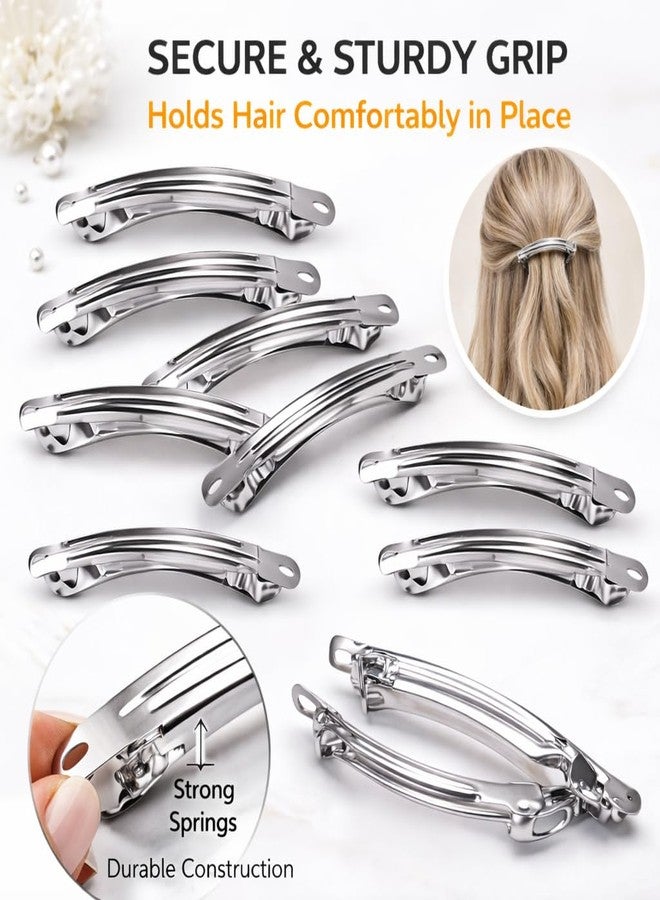 GROWLOYAL Metal Hair Clip Base, Silver and Gold, 8cm, 3 Part Clip Base, Pack of Clips (6) - Image 5
