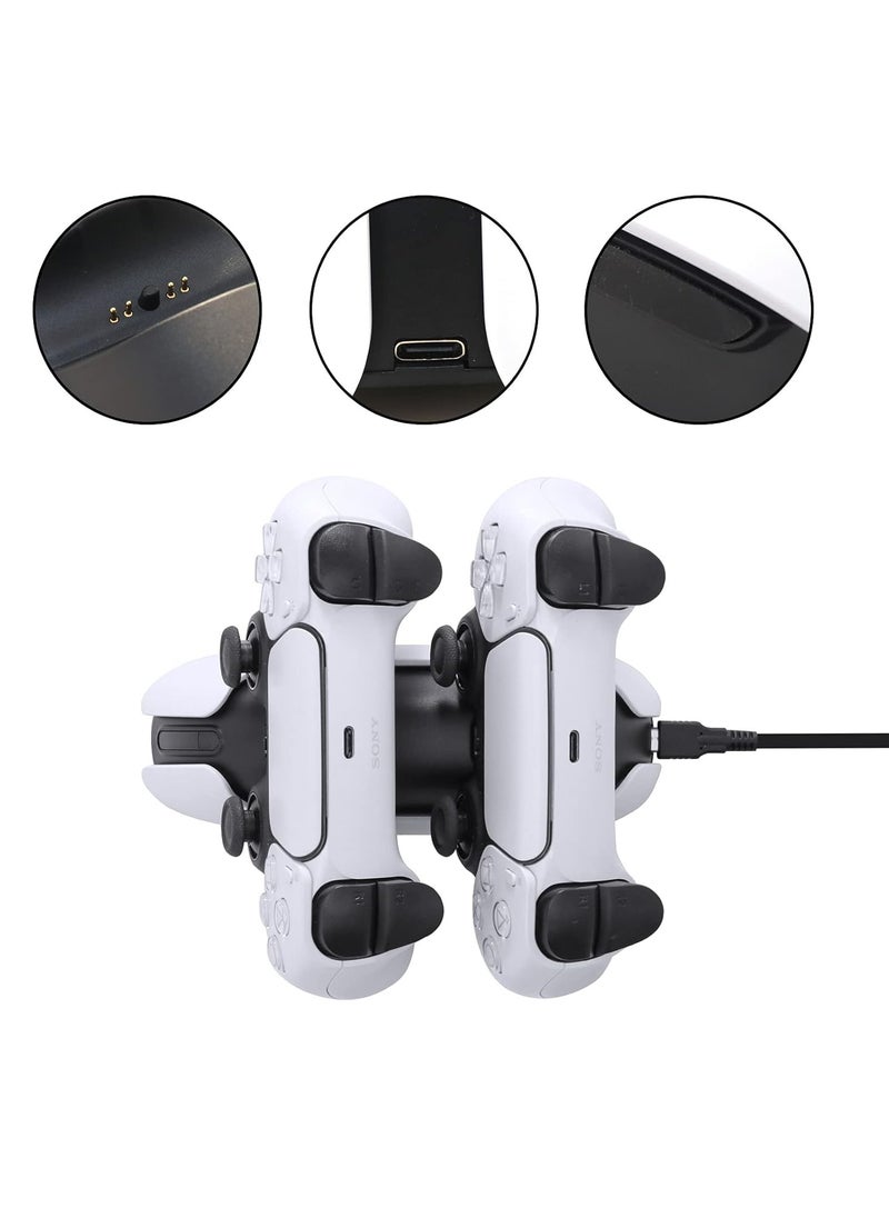 DOBE - Dobe - PS5 Controller Charging Station, Fast Charging Playstation 5 Dualsense Charging Station with LED Indicator White - Image 1