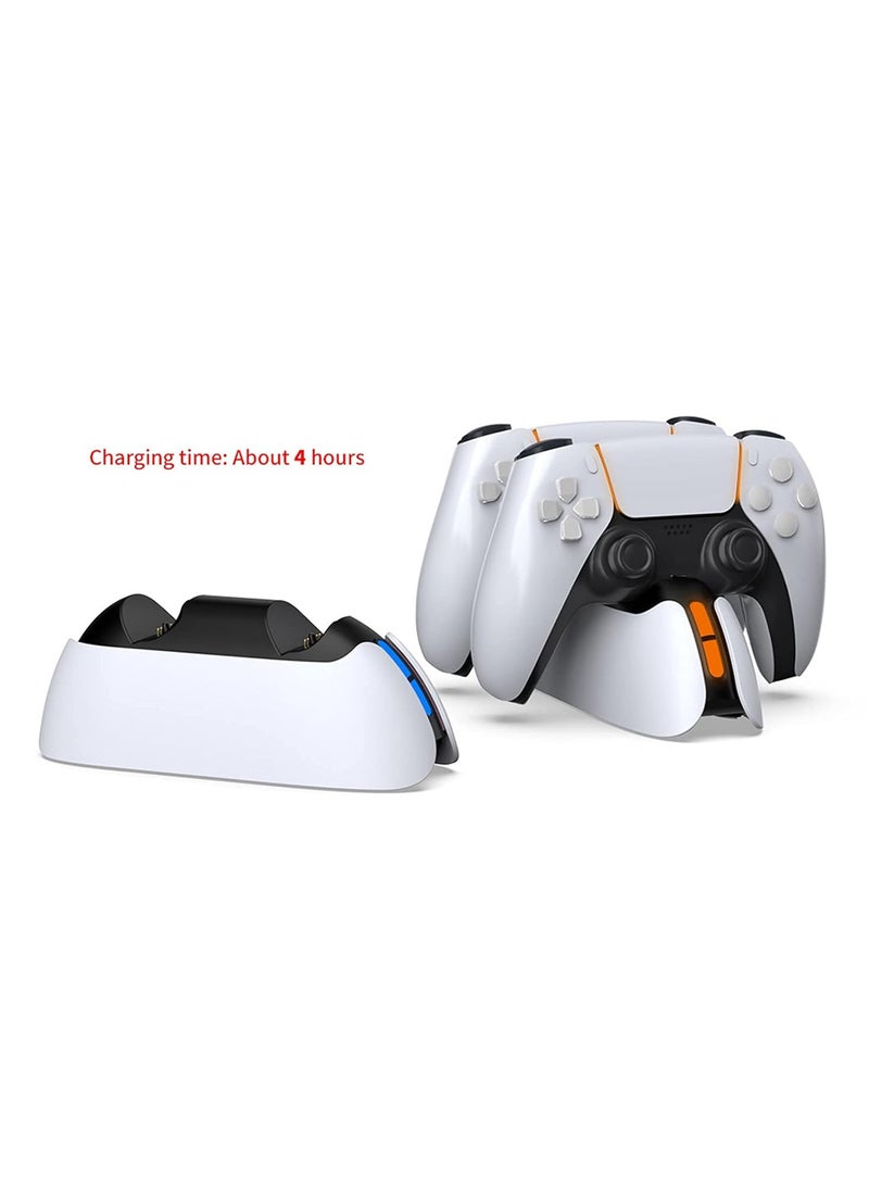 DOBE - Dobe - PS5 Controller Charging Station, Fast Charging Playstation 5 Dualsense Charging Station with LED Indicator White - Image 1