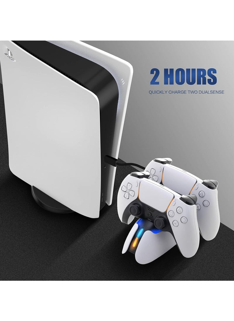 DOBE - Dobe - PS5 Controller Charging Station, Fast Charging Playstation 5 Dualsense Charging Station with LED Indicator White - Image 1