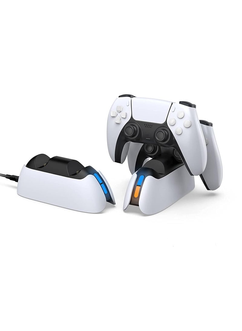 DOBE - Dobe - PS5 Controller Charging Station, Fast Charging Playstation 5 Dualsense Charging Station with LED Indicator White - Image 1