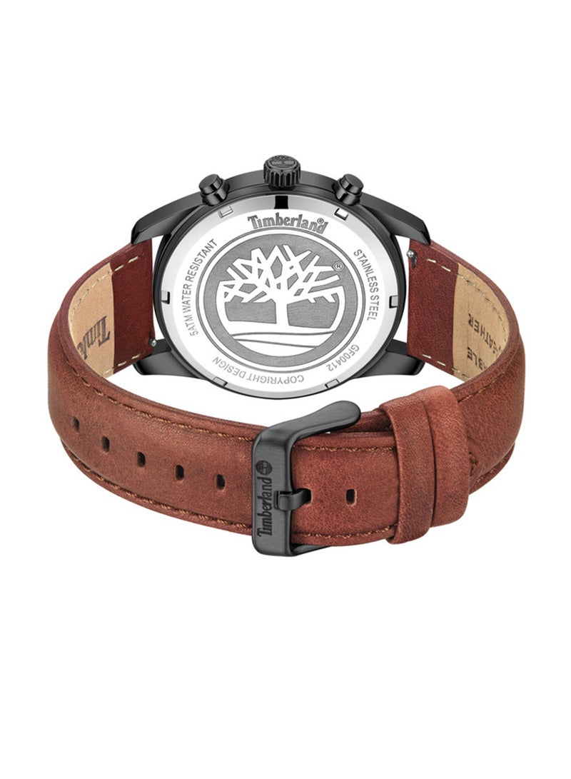 Timberland Men Montville Blue Dial Leather Strap Automatic Watch for Men, 46mm - Image 3