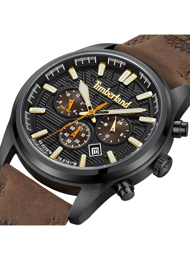Timberland Men Montville Blue Dial Leather Strap Automatic Watch for Men, 46mm - Image 4