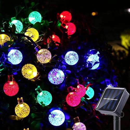 CBK 45 Bulbs LED Fairy String Solar Light Silicon LED Bulbs 10 Meter Waterproof 8 Mode Outdoor/Indoor Waterproof Solar Powered Led String Light, Decorations for Garden Yard Balcony (Multi-Colour) - Image 1