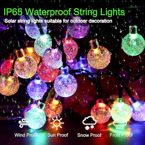 CBK 45 Bulbs LED Fairy String Solar Light Silicon LED Bulbs 10 Meter Waterproof 8 Mode Outdoor/Indoor Waterproof Solar Powered Led String Light, Decorations for Garden Yard Balcony (Multi-Colour) - Image 3
