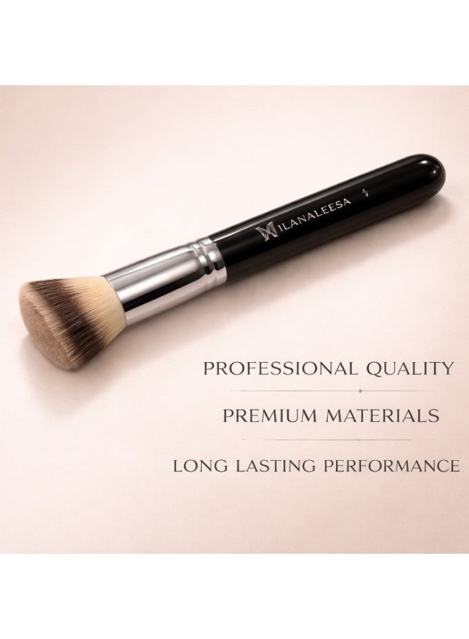 MILANALEESA Angled Contour Brush – Luxury Dense Soft Makeup Brush for Face Contour, Blush & Bronzer | Precision Sculpting Face Brush | Professional No Shedding - Image 3