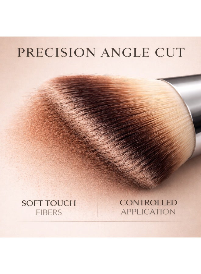 MILANALEESA Angled Contour Brush – Luxury Dense Soft Makeup Brush for Face Contour, Blush & Bronzer | Precision Sculpting Face Brush | Professional No Shedding - Image 2