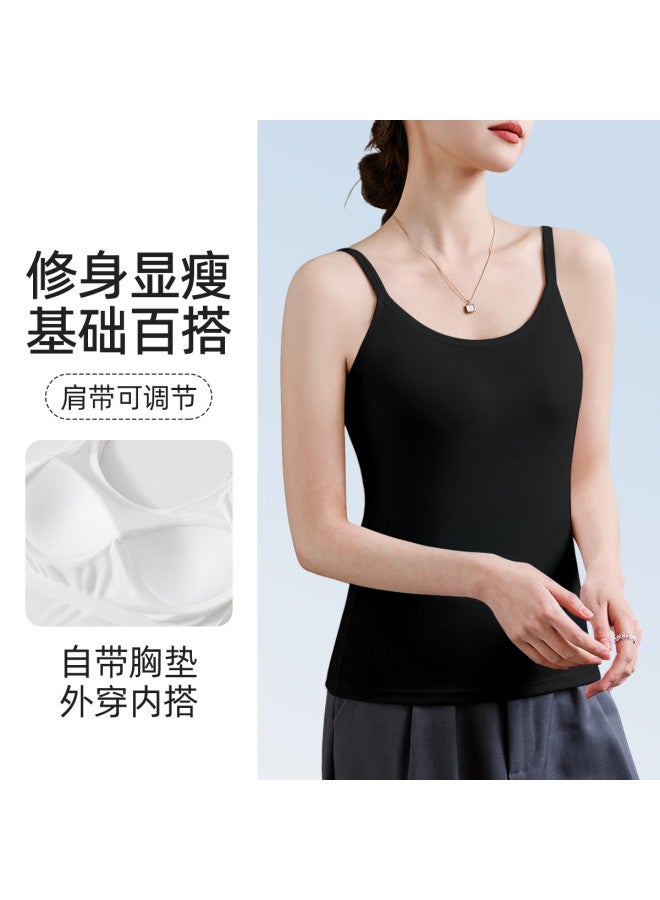 Top melon Padded Camisole For Women, Layering Tank Top, Can Be Worn Inside Or Outside - Image 2