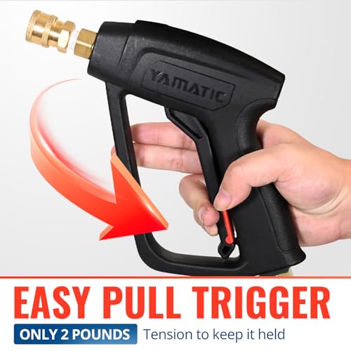 YAMATIC Pressure Washer Short Gun with 5 Spray Nozzles, M22-14mm & M22-15mm Fitting Replacement for Ryobi, Karcher, Greenworks, Craftsman, Troy bilt Power Washers Bilt, Honda and More, 4000 PSI - Image 3