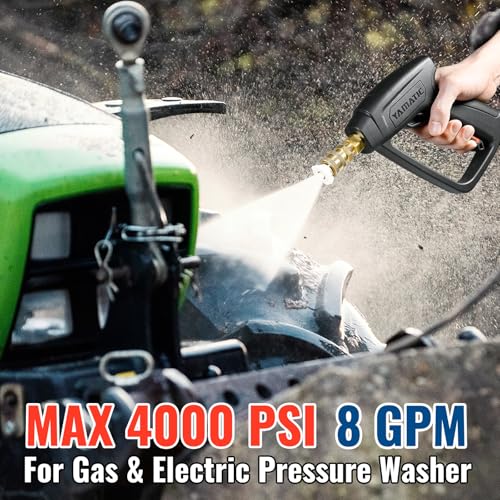 YAMATIC Pressure Washer Short Gun with 5 Spray Nozzles, M22-14mm & M22-15mm Fitting Replacement for Ryobi, Karcher, Greenworks, Craftsman, Troy bilt Power Washers Bilt, Honda and More, 4000 PSI - Image 4