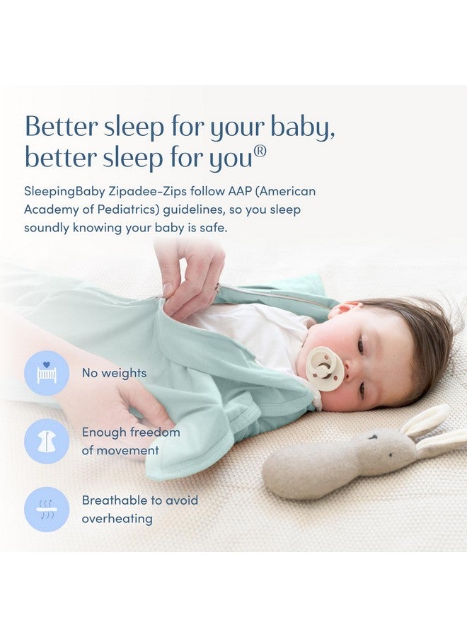 سليبينج بيبي كيس قماط زيبادي زيب الانتقالي من سليبينج بيبي، من عمر 4 إلى 8 أشهر - كيس قماط واسع بسحاب لتغيير الحفاضات بسهولة ونمو الورك بشكل صحيح - كيس قماط للأطفال، صغير - لون نعناعي كلاسيكي - Image 5